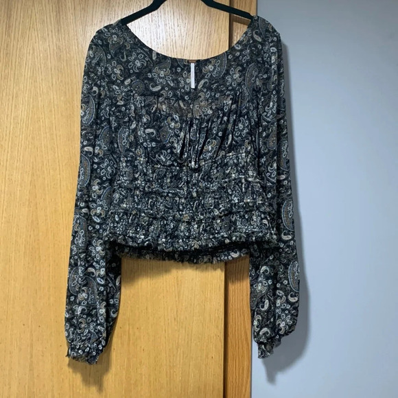Free People Lolita Paisley Top - Picture 1 of 4